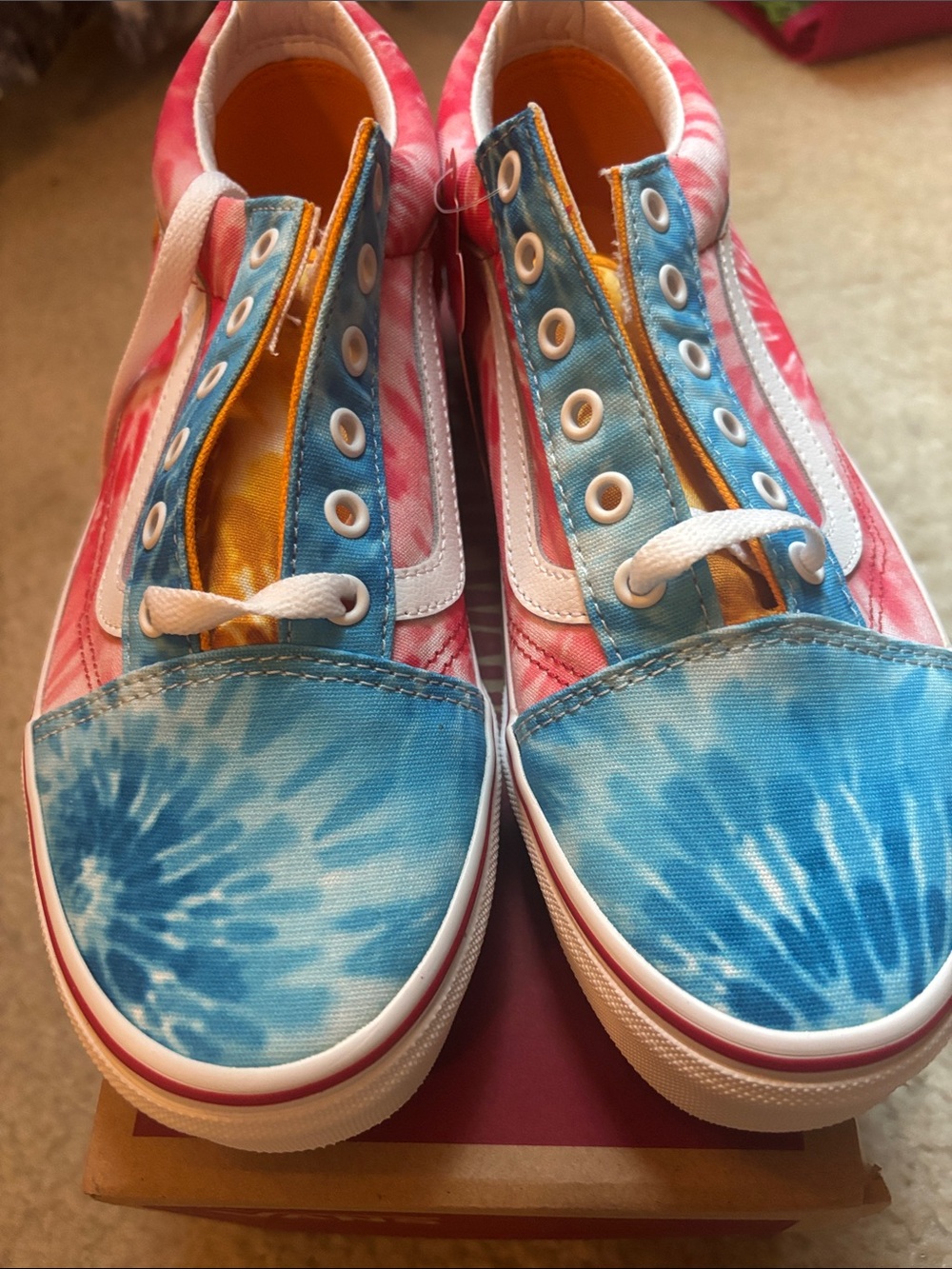 Brand new!!!! Vans Tie-Dye Canvas Sneakers in Blue & Pink size 6
